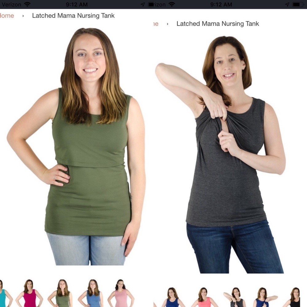 TWO MATERNITY Latched Mama Tanks size XL